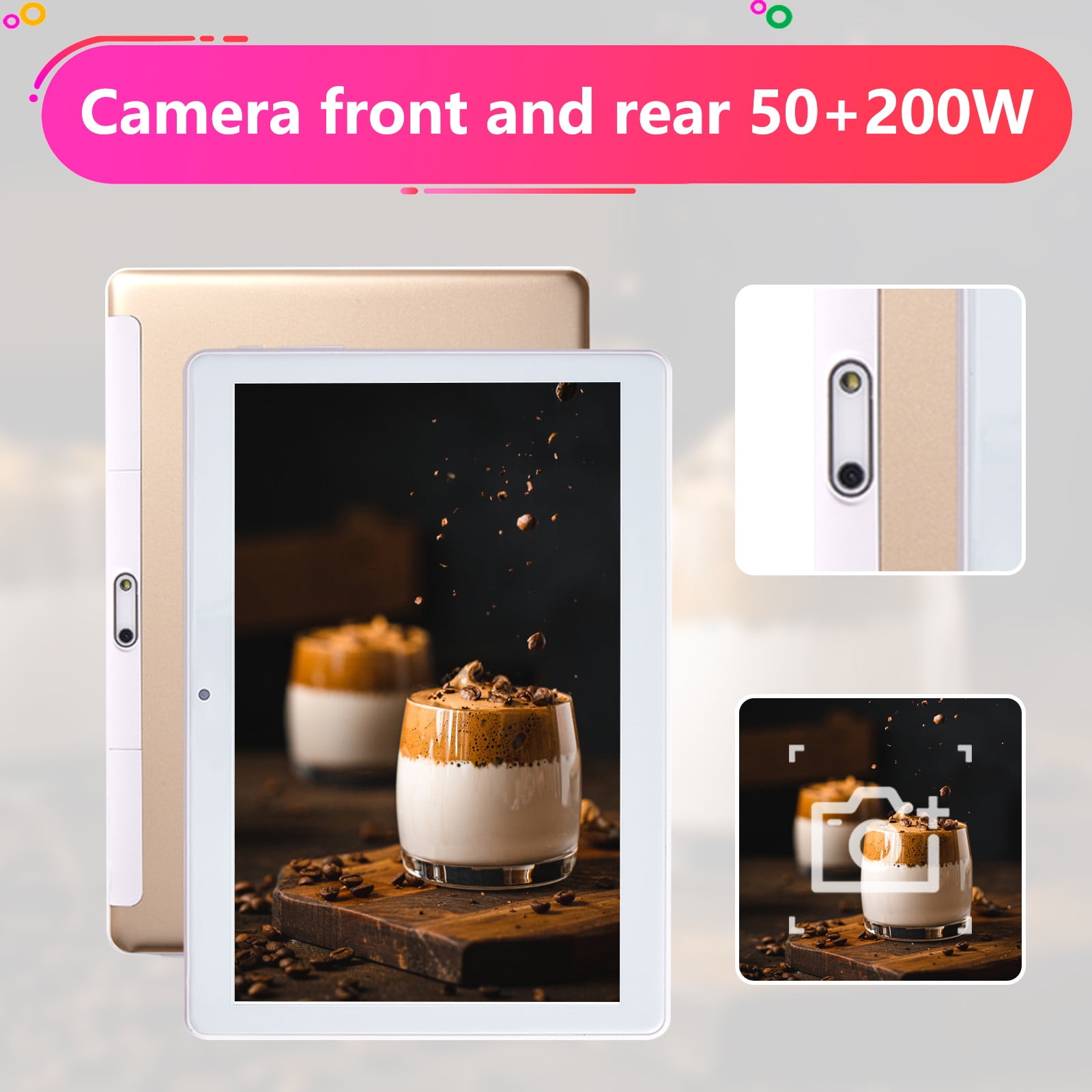 Upgraded 10.1-inch Tablet Computer 2+16G 10 Core Android Ultra-thin High-definition Screen Learning Game Video Office Tablet Supports SIM Card Voice Call