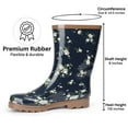thumbnail image 4 of Alpine Swiss Izzy Womens Waterproof Tall Rain Boots Non-Slip Rubber Mid Calf Garden Shoes, 4 of 7