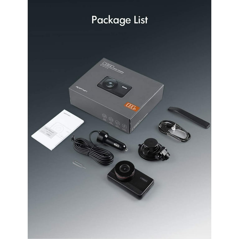 APEMAN Dash Cam, Superior Night Vision WDR, 1080P Dash Camera Sony Sensor,  3'' IPS Screen, 170° Wide Angle, Black, Support GPS