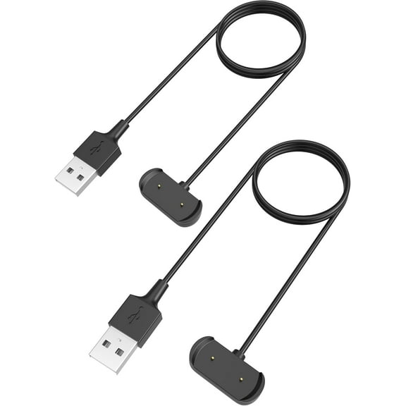 2 Pack Charger for Amazfit Bip 5/3, Bip U Pro, Gts 4 Mini,Gts 2/2 Min i/ 2e, GTR 2/ 2e, GTR Mini,T-Rex Pro,Active,3.3Ft USB Replacement Smart Watch Charger for Amazfit Accessories