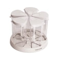 thumbnail image 2 of Lipstore Dry Food Storage Containers Grain Dispenser 360 degree Rotating Organizer Rice Dispenser for Beans Barley Peanut Cereal Countertop White Base, 2 of 8