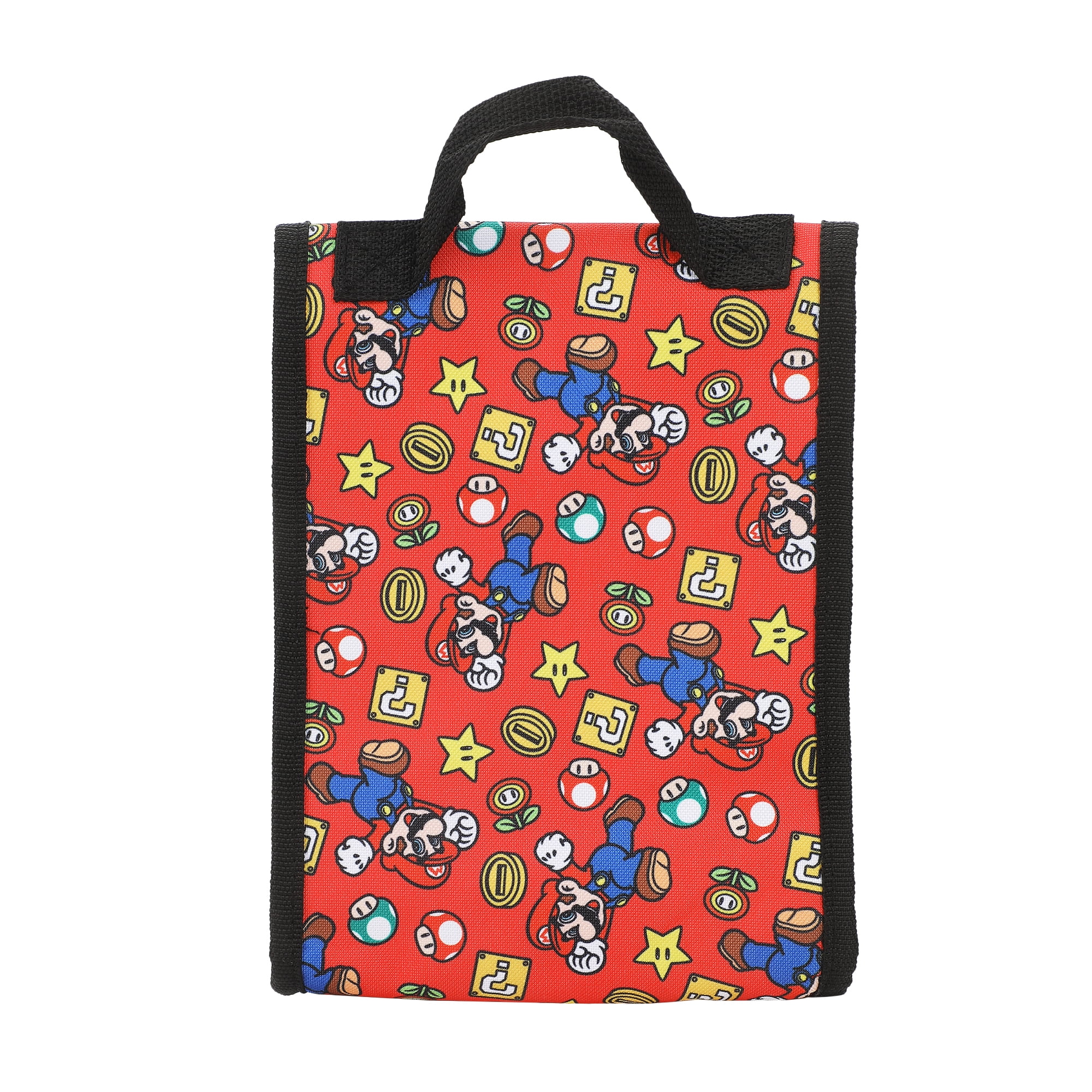 Ensemble De 5 Pièces Super Mario Avec Sac À Dos 16", Sac À Lunch, Trousse, Porte-Clés Et Mousqueton