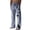 Blue, variant on WREESH Men's Summer Beach Pants Cotton Linen Wide Leg Pants Printed Drawstring Sports Pants Casual Pants Green