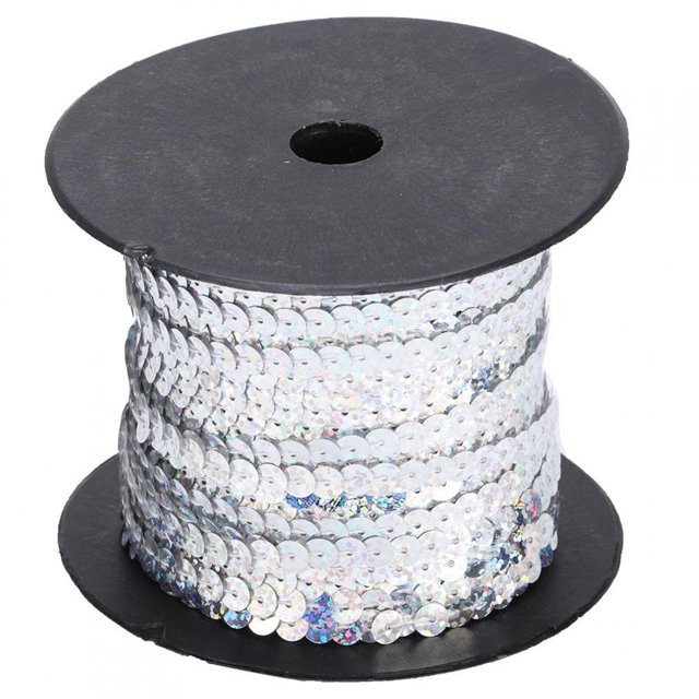 Filfeel Sequin Paillette Trim String Sequin String 6mm Cloth Auxiliary Decorative Accessory 100Yard For Jewellery Making, Ribbon Making, Costumes, Sewing And Embellishments