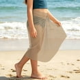 thumbnail image 5 of Swimsuit Cover Up for Girls – Khaki Chiffon Sheer Beach Sarong Wrap, One Size,Size Free Size, 5 of 8