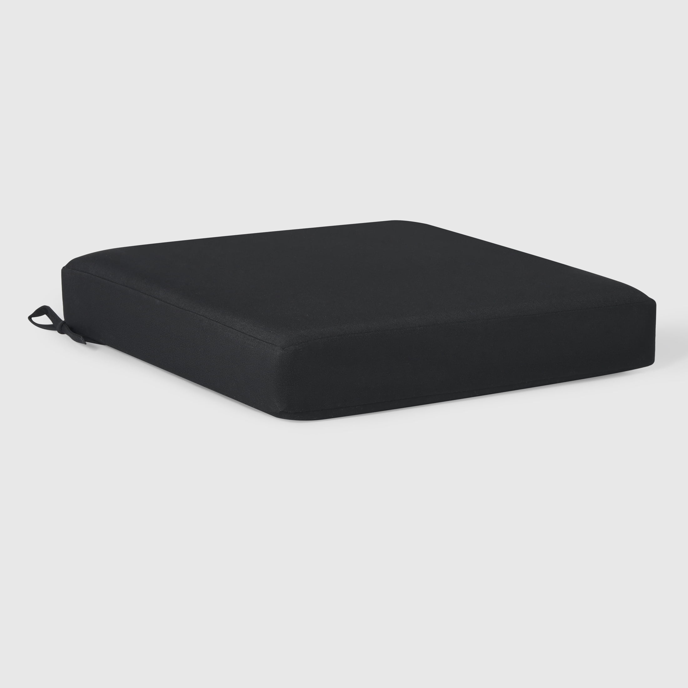 WestinTrends Solace Outdoor Patio Furniture Seat Chair Square Cushions Without Welt, Set of 2, 20" x 19", Black