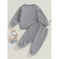 thumbnail image 5 of Lamuusaa 2Pcs Toddler Boy Fall Outfits Long Sleeve  Sweatshirt Tops + Pocket Pants Set Kid Clothes, 5 of 9