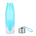 thumbnail image 2 of Botella de plástico para agua con infusión de frutas de 650 ml, color azul, para hacer jugo de limón al aire libre, 2 of 2