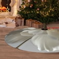 thumbnail image 6 of Yiaed Elegant Ivory Flower Print Christmas Tree Skirt , Tree SkirtsTree Mat for Christmas Winter Holiday Indoor Decorations-30", 6 of 7