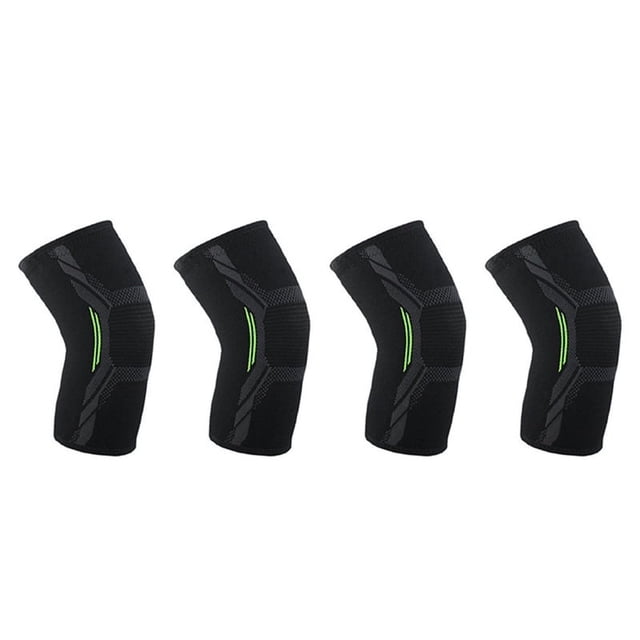 4X Rodillero Deportivo de Futbol Baloncesto Transpirable Apoyo Rodilleras de Alto Voleibol Proteccion Soporte de la Rodilla de Entrenamiento Xl