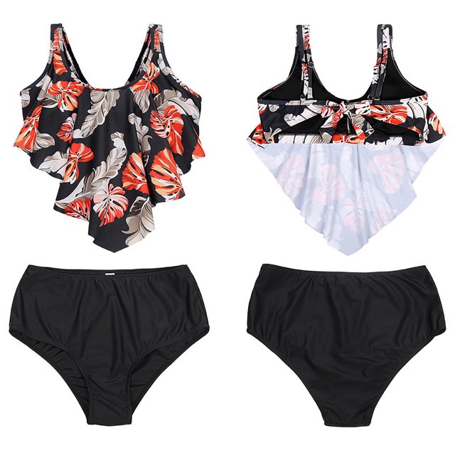 MKLEKYY Bikini Mujer Traje De Baño Women'S Two Piece Swimsuit Women'S Print High Waisted Bikini