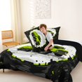 thumbnail image 4 of Manfei Cartoon Garbage Truck Full Size Comforter Sets,Green Theme Bedding Comforter Set,Black Reversible,3 Pieces,1 Comforter and 2 Pillowcases, 4 of 7