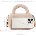 thumbnail image 6 of LinYooLi Women Mini Plush Flap Handbag Top-handle Bag Adjustable Strap Cross-body Bag, 6 of 7