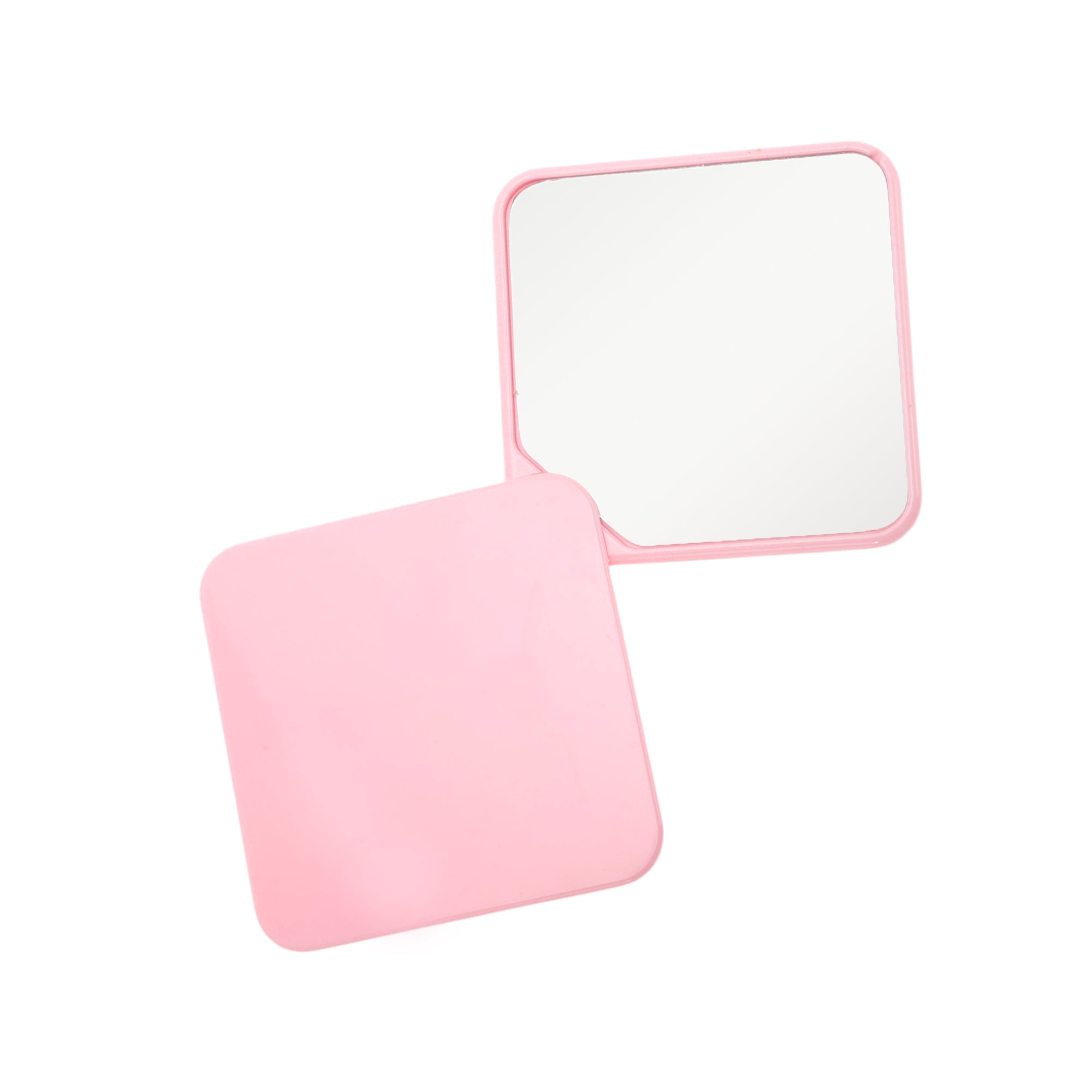 Unique Bargains 1pc Stylish Rotating Makeup Mirror for Personal Grooming Pink