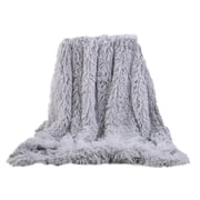 Faux Fur Throw Blanket, Fuzzy Plush Soft Skin-friendly Fleece Blanket, Fluffy Cozy Throw Blankets for Couch, Sofa, Bed, Thick Comfy Blankets and Throws, 46.8x31.2 inches