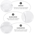 thumbnail image 2 of Miangastore 1pc Essential Oil Burner Transparent Glass Tealight Candle Holder for Home, 2 of 8