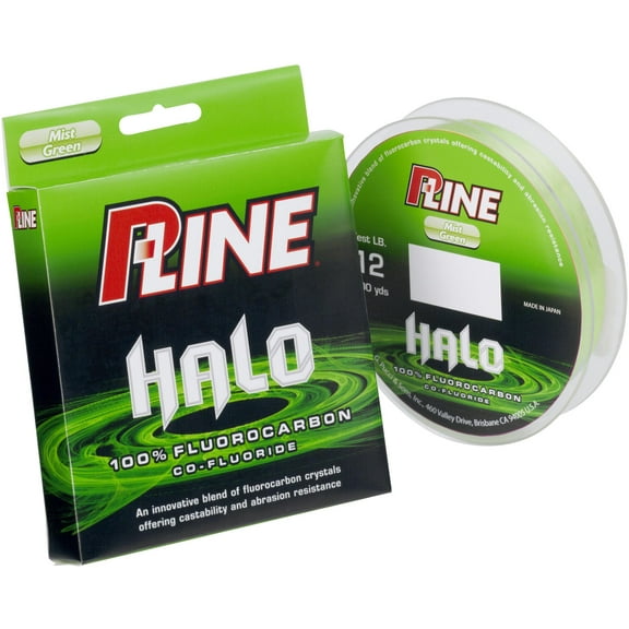 P-Line Halo Fluorocarbon Fishing Line 17lb 200yd Mist Green