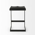 thumbnail image 3 of Kiran 18L x 17W x 26H Black Wood Counter Stool, 3 of 9