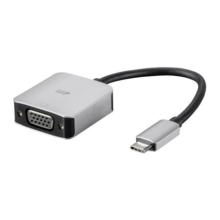 UPC: 0889028093702 | Monoprice USB-C to VGA USB 3.0 USB-C Data and PD Charging Adapter | 100W  with Folding USB Type-C Connector – Mobile Series