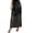 A-Black540, variant on Wxolcjlv Womens Satin Maxi Skirt Elastic Waist Lace Panel Hem Skirts