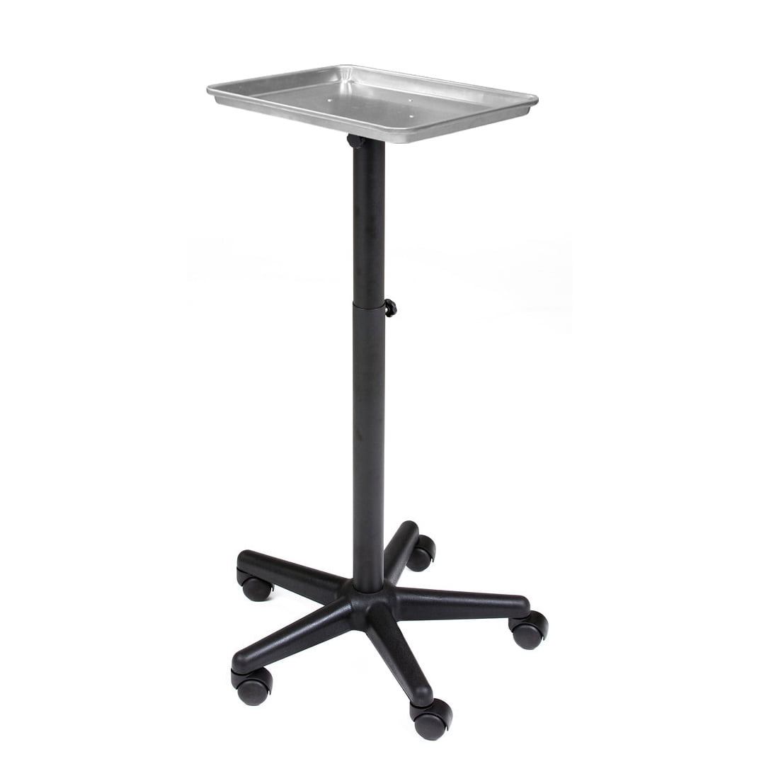 BAILEY Silver Rolling Salon Service Tray, Hair Coloring Tray with