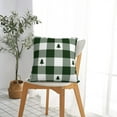 thumbnail image 7 of Wukai Green White Lumberjack Plaid Premium Polyester Fleece Pillow Covers with Hidden Zipper Closure,Luxuriously Soft and Durable-20"x20", 7 of 7