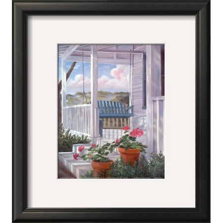 Aluminum Porch Frame - Georgia's Porch Swing Framed Art Print Wall Art By Georgia Janisse - 14x16