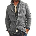 FHYNZ Mens Casual Cardigan Sweaters Long Sleeve Shawl Collar Button