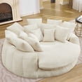thumbnail image 3 of Pouf géant Noble House, méridienne moelleuse et lit convertible, beige, 3 of 9