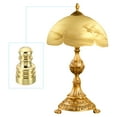 thumbnail image 5 of Uxcell 1" Tall Iron Lamp Finials Cap Knob, 2Pcs Lamp Screw Holder Tapped 1/4 27 for Lamp Shade, Gold, 5 of 5