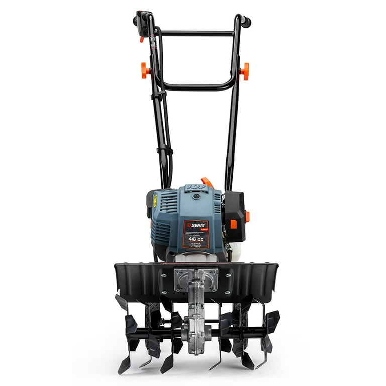 SENIX 4QL 46 cc 4-Cycle Gas Powered Tiller Cultivator, 6 Premium