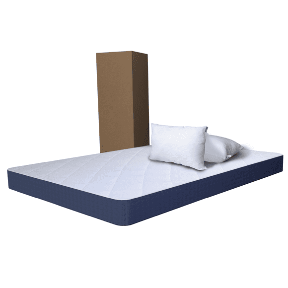 Colchón en Caja + 2 Almohadas DR JOOHN Matrimonial Basic 14cm Altura Semi-Firme, Para todas las edades.