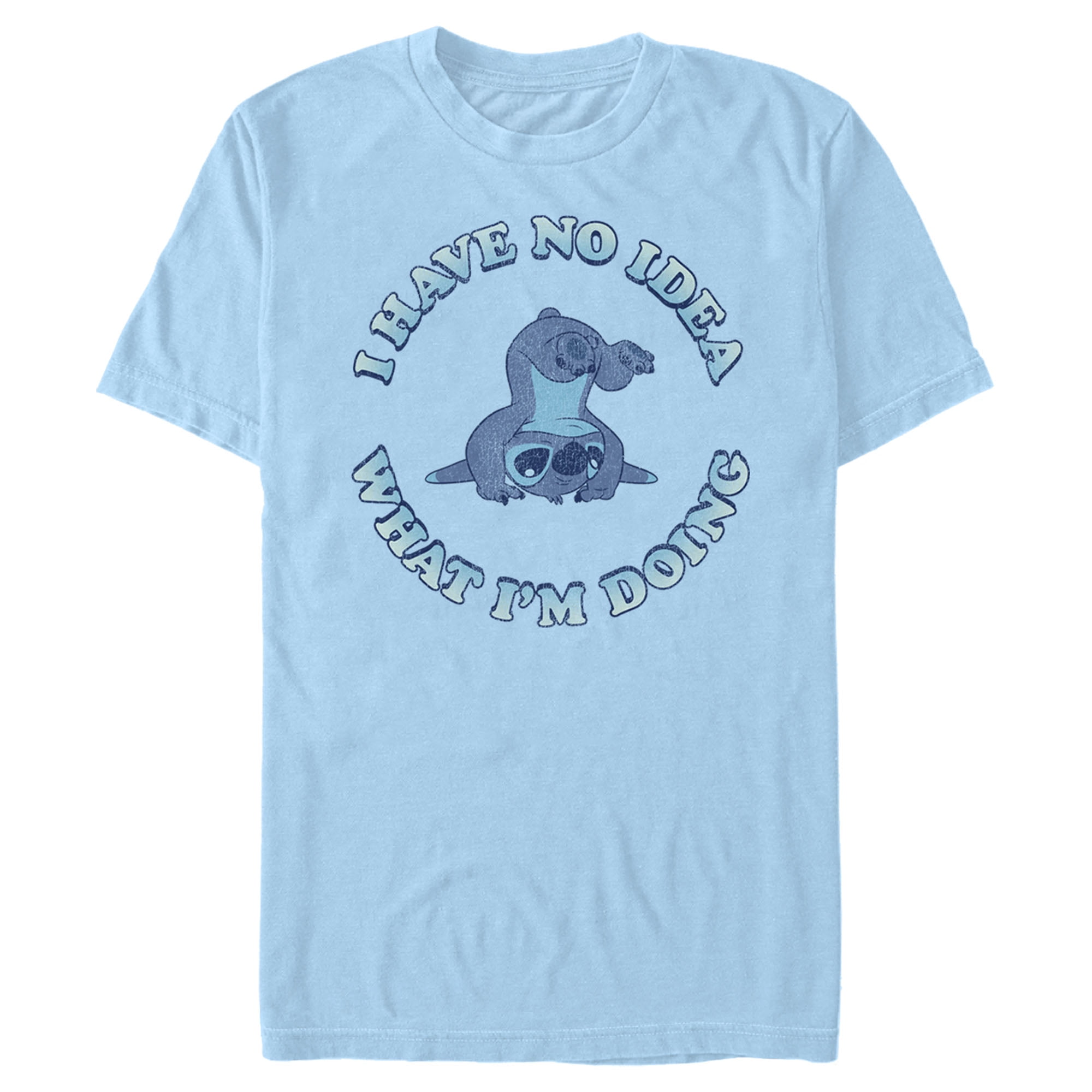 Men's Lilo & Stitch I Have No Idea Graphic Tee White Large