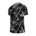 thumbnail image 3 of Homeyce Men's Crew Neck Camo Shirts Short Sleeve Button Camo Shirt Vintage Lightweight Camouflage T-Shirt Crew Neck Top Pullover,Gray 2XL, 3 of 5