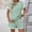 Set-265Green, variant on Womens Striped 2 Piece Outfits Short Sleeve Crewneck Tee And Shorts Matching Sets Casual Summer Beach Lounge Sets Comfy Soft Tracksuits