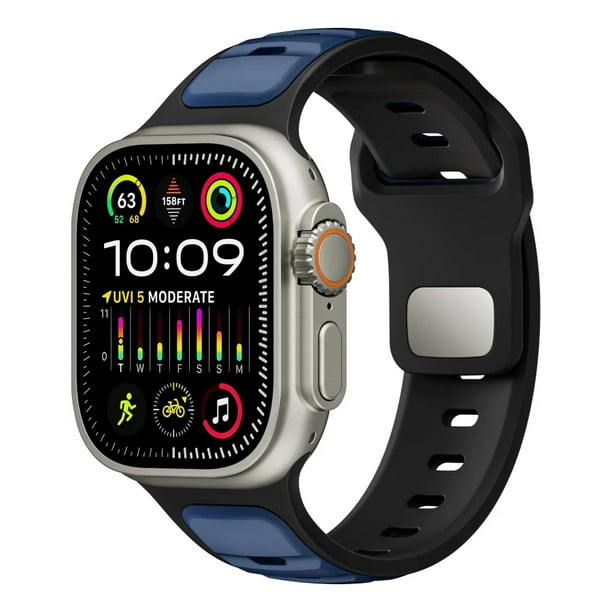 Correa de Silicona Transpirable para Apple Watch, Bicolor, Deportiva