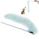 thumbnail image 5 of Cat Feathers Teaser Toys, Fairy Cat Teaser Toy  For Playing Chase Exercise For Indoor Cats Kitten ANGGREK Pluma de seda plateada verde, 5 of 8