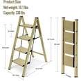 thumbnail image 4 of 4 Step Ladder,Aluminum Folding Step Ladder for Adults,Step Ladder with Wide Anti-Slip Pedal,330 lbs Capacity for Home,Office,Kitchen,Library(Gold), 4 of 16