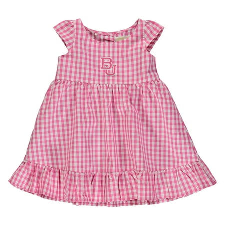 The Gingham Dress - Baylor Bears Garb Girls Toddler Gigi Gingham Check Dress - Pink