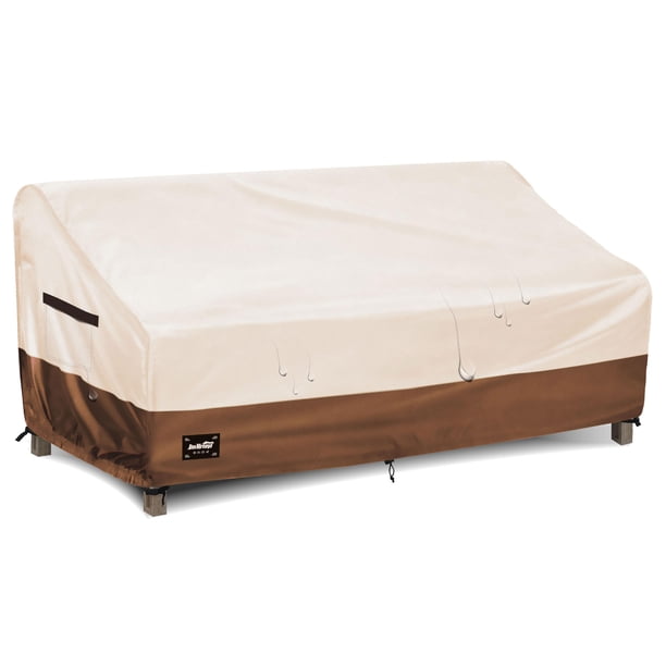 Jin Hrtoyi Fundas para muebles de exterior de 3 plazas, impermeables, 76 pulgadas de ancho x 32 pulgadas de profundidad x 31 pulgadas de alto, fundas para muebles de exterior resistentes, color beige