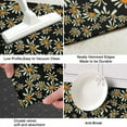 thumbnail image 3 of Black Daisy Flower Orange Centers Pattern Kitchen Rug Mat,Kitchen Runner Rugs Non Skid Washable,Decorative Kitchen Floor Mats for Kitchen,Sink,Laundry,17"X47", 3 of 5