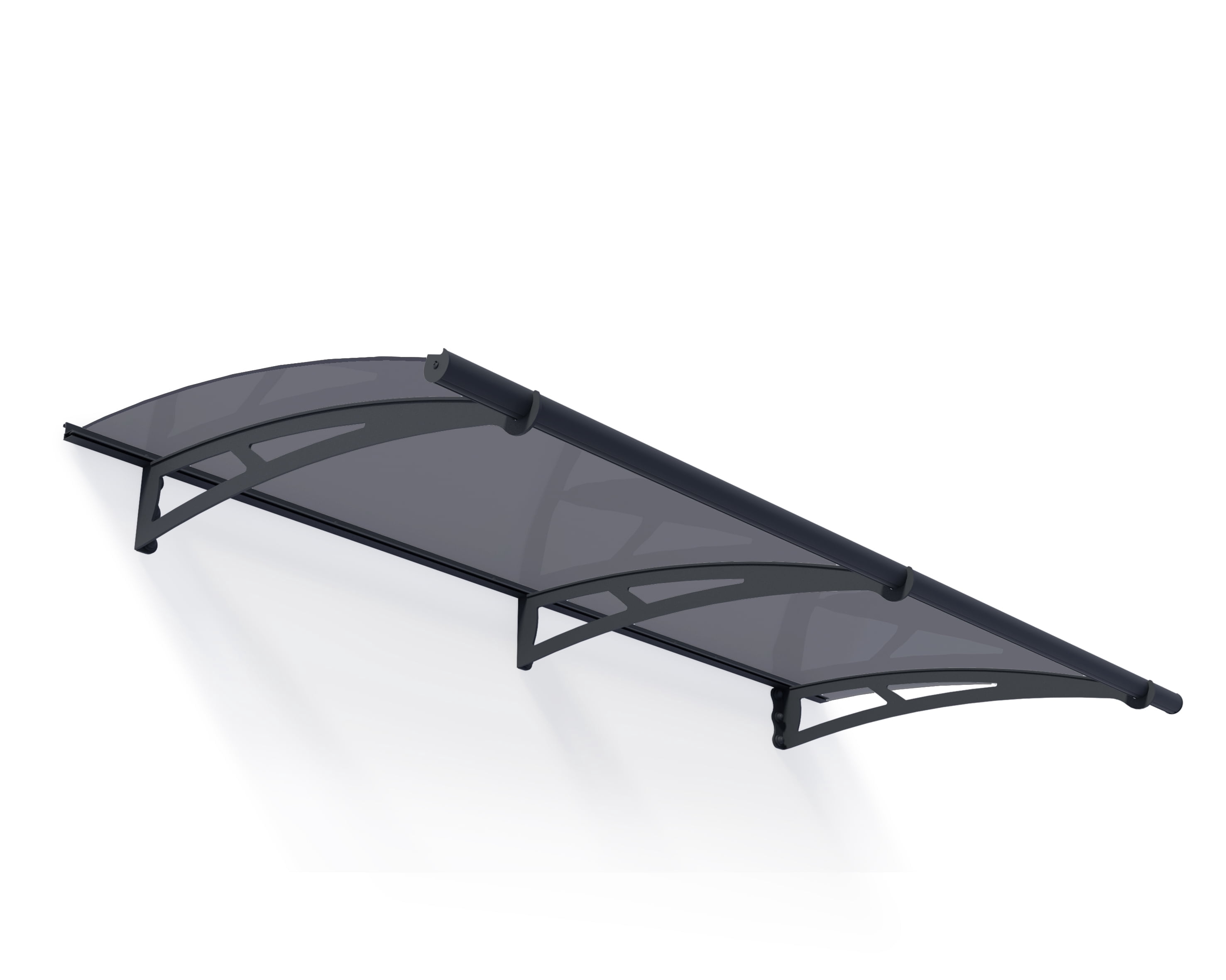 Palram - Canopia Aquila 2050 7' x 3' Acrylic/Galvanized Steel Awning - Gray/Solar Gray