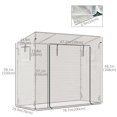 thumbnail image 3 of Outsunny Walk-in Garden Greenhouse Patio Hot House w/ Steel Frame Door, 3 of 9