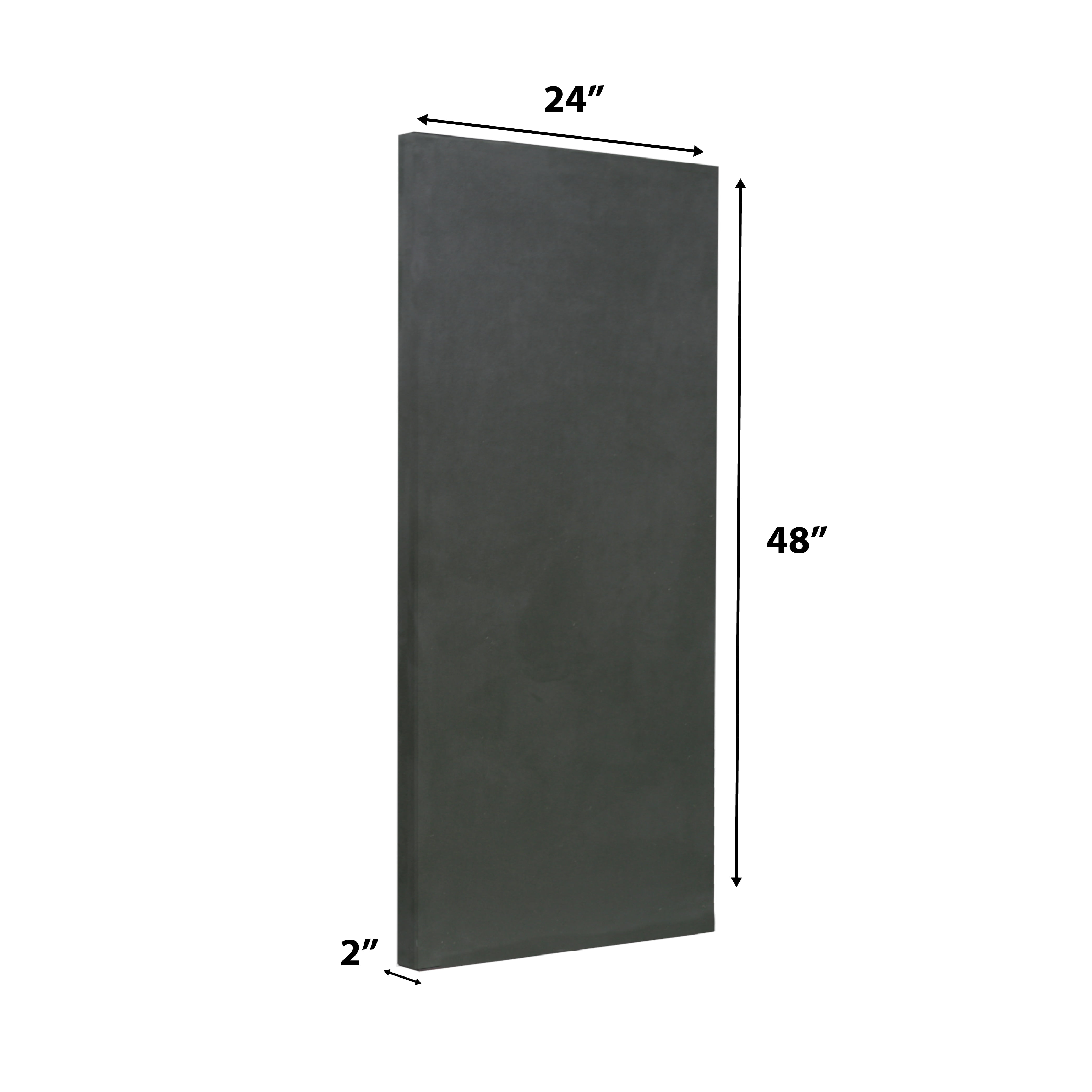 ATS Acoustics Microsuede Acoustic Panel 24" x 48" x 2" Square Edge (Mercury)
