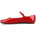 thumbnail image 3 of Journee Womens Carrie Buckle Square Toe Mary Jane Dress Flats, Widths Available, 3 of 9