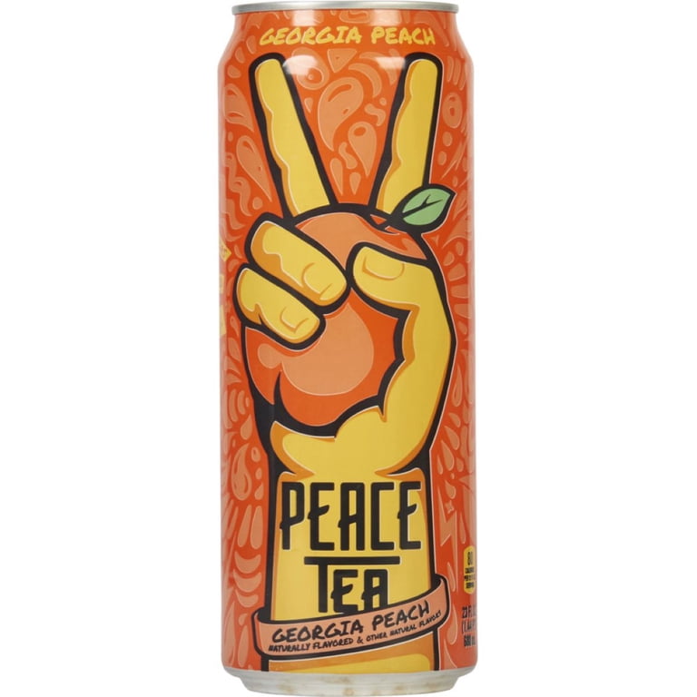 peaceです Peace Tea Sweet Peach Flavor, No Color Added, 23oz Cans - Pack of