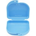thumbnail image 2 of 1 Pieces Retainer Case Mouth Guard Case Orthodontic Denture Storage Container Carabiner Hook Air Vent Holes Dental Teeth Retainer Box, 2 of 5