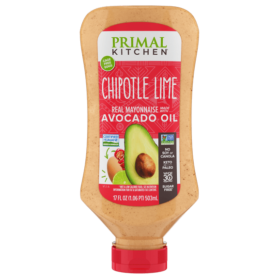 Pack of 6, Primal Kitchen Squeeze Chipotle Lime Mayo, 17 oz