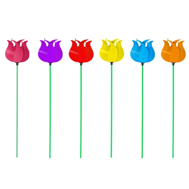 CAROOTU Plastic Colorful Pinwheel with Safe Design Durable Long Lasting Water-Proof