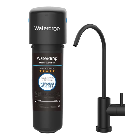 El filtro de agua para debajo del fregadero Waterdrop 10UB-B reduce los niveles de PFAS, PFOA/PFOS